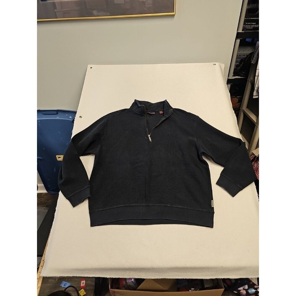 Vintage Wolverine Hoodie Mens XL‎ Pullover Workwear Blue 1/4 Zip Sweater